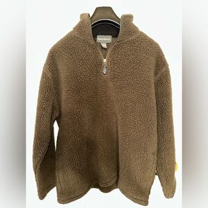 Banana Republic Chocolate Textured Zip-Up